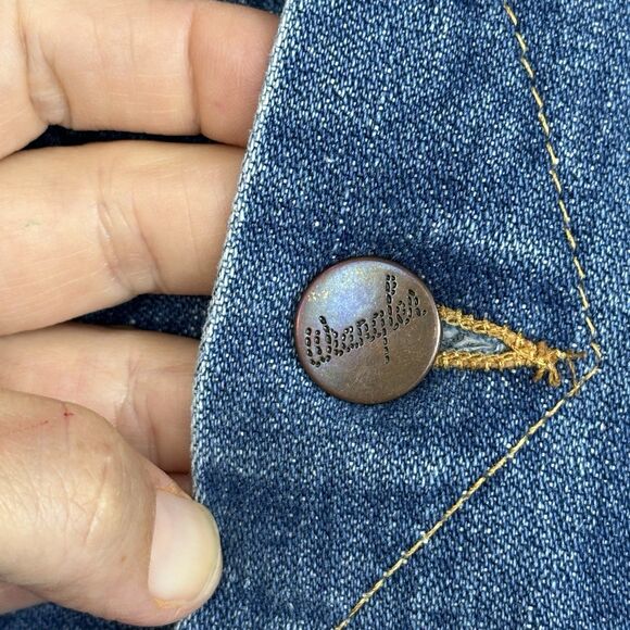 Vtg 70s Wrangler Jean Jacket Mens 40L? Denim Made in USA Trucker Country Western - Picture 5 of 14